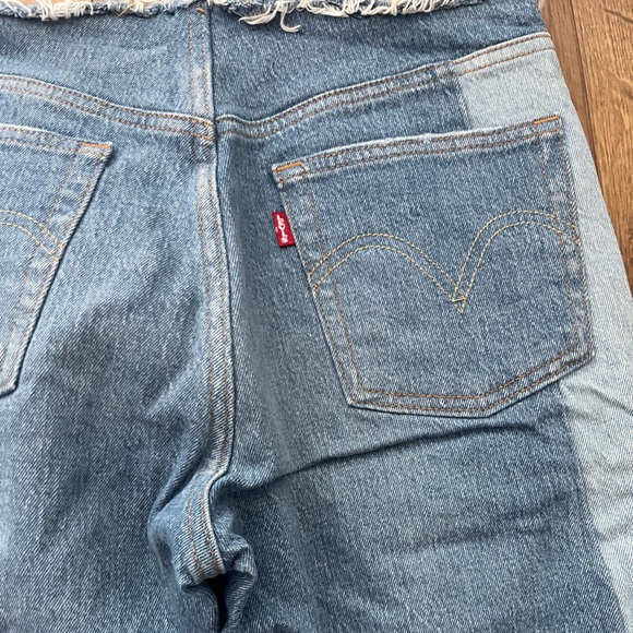 Levi’s 501 cropped waist low rise patchwork skinny jeans - Picture 6 of 7